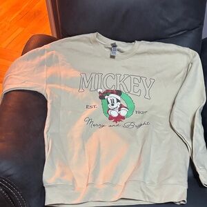 Gildan Cream Mickey Mouse Crewneck Sweater